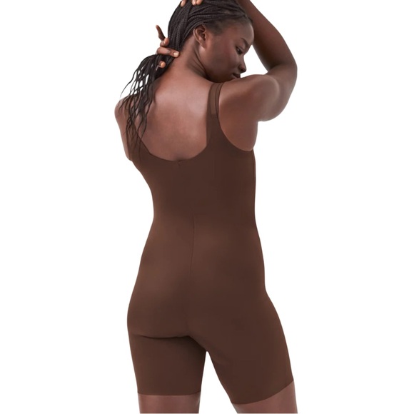 NWT Spanx Chestnut M SPANXshape Invisible Open-Bust Mid-Thigh Bodysuit - Picture 5 of 12